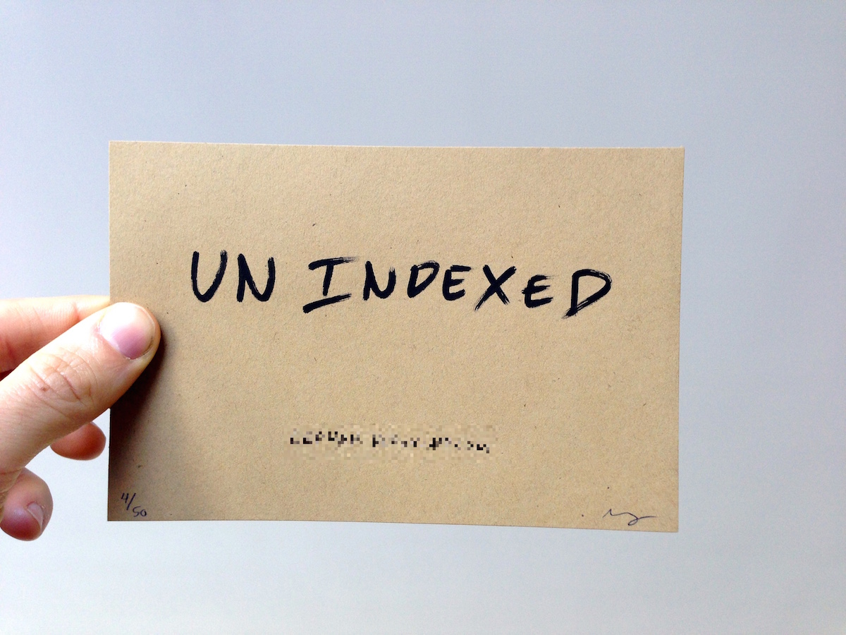 unindex